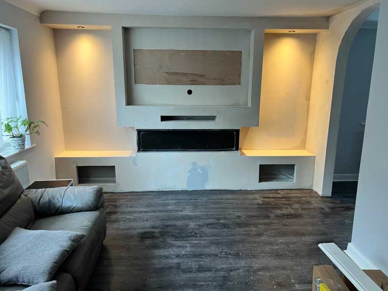 The media wall Project electrical project in Wilthorpe, Barnsley — project photo 2